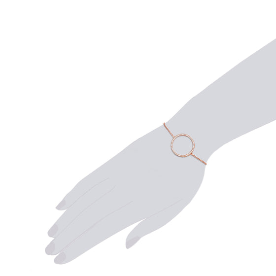 Armband roségold verziert mit Kristallen von Swarovski® weiß