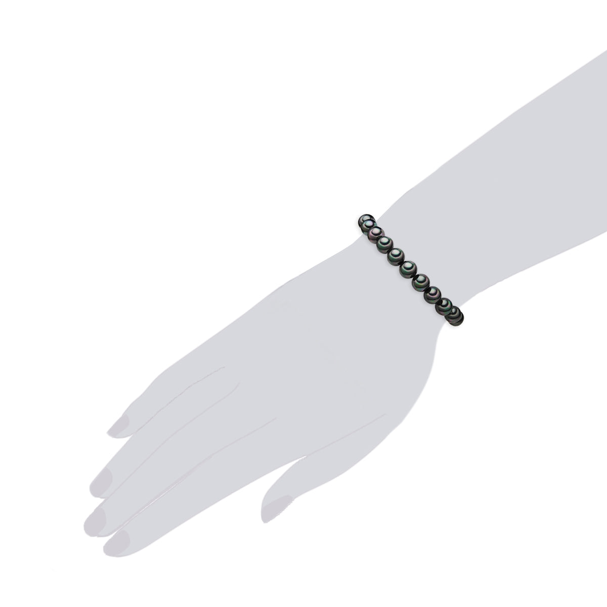 Armband Muschelkernperle anthrazit