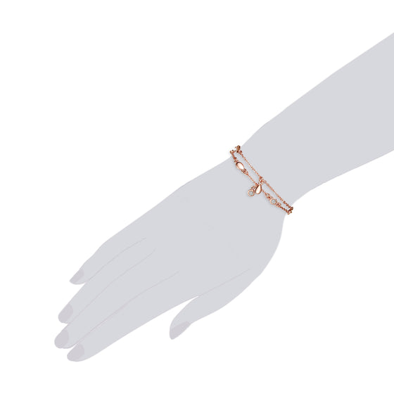 Armband bi-Color Perle (synth.) weiß verziert mit Kristallen von Swarovski® weiß