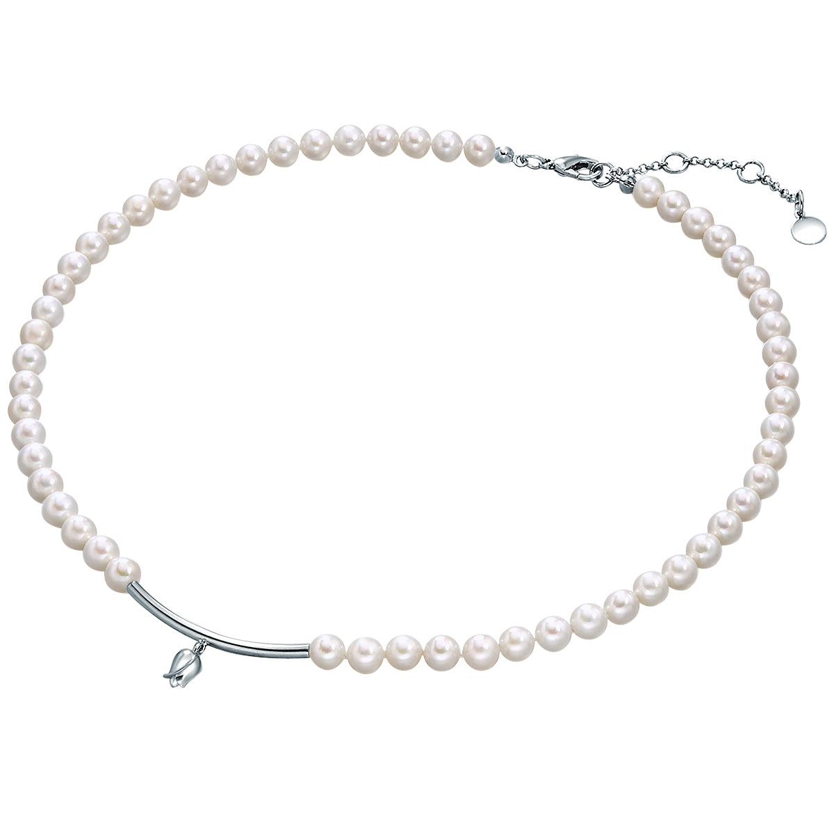 Kette mit Anhänger Muschelkernperle weiß