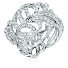  Ring verziert mit Kristallen von Swarovski® weiß