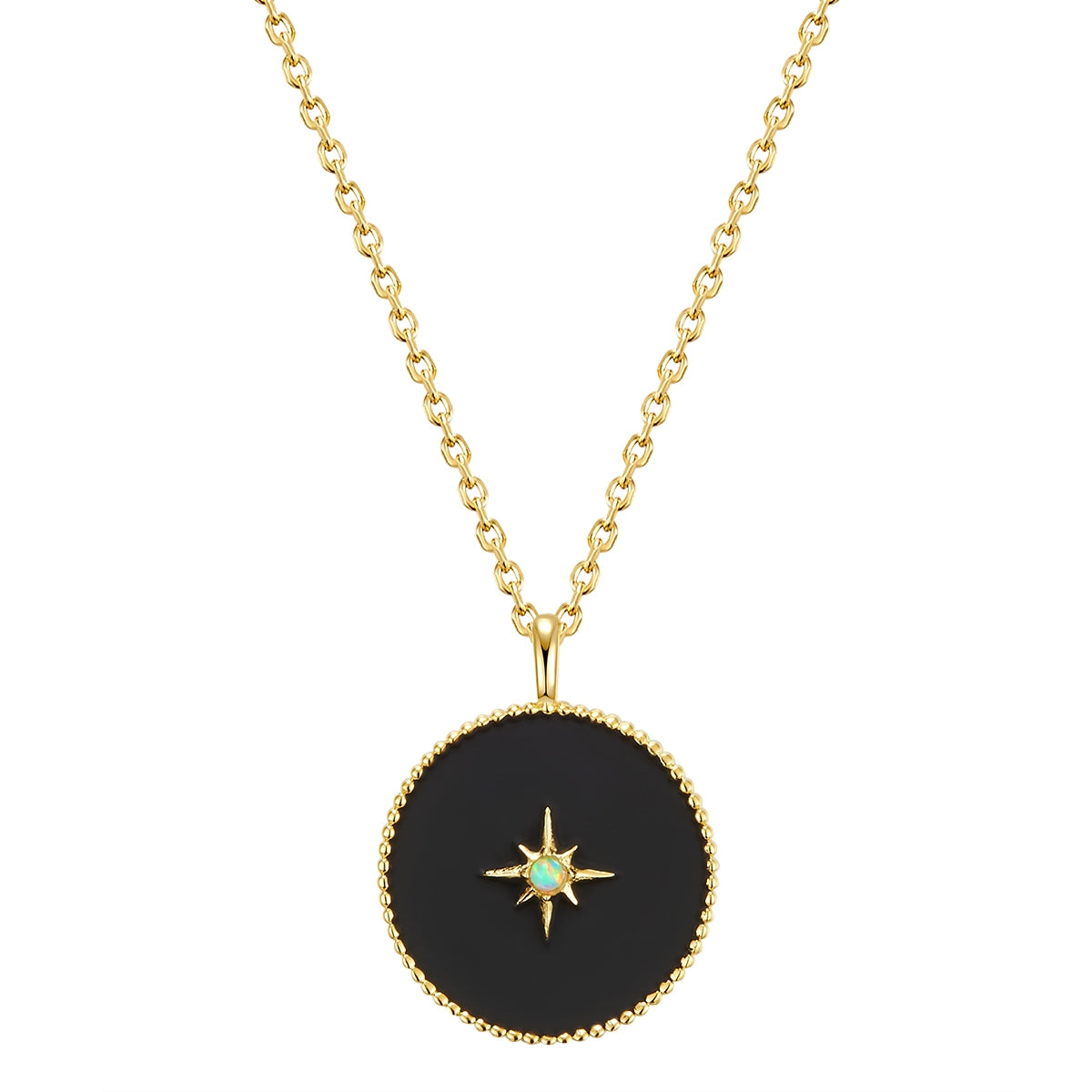 Kette mit Anhänger gelbgold Opal (synth.)