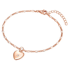  Armband Sterling Silber roségold Diamant weiß