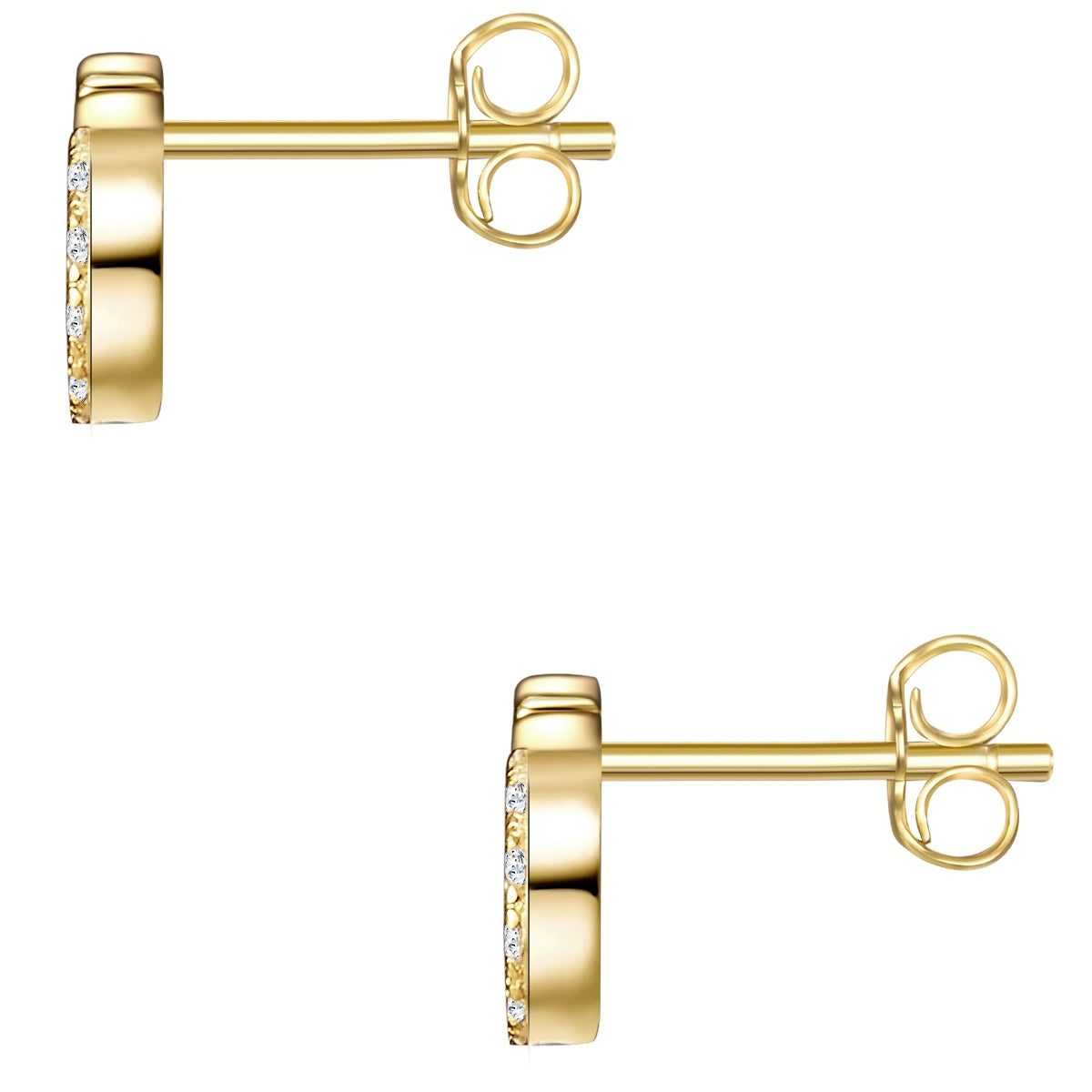 Ohrstecker gelbgold Zirkonia weiß