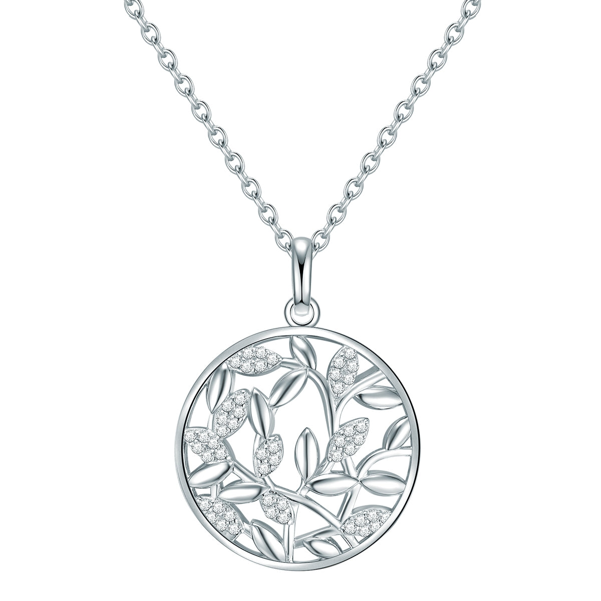 Kette mit Anhänger Sterling Silber Zirkonia weiß