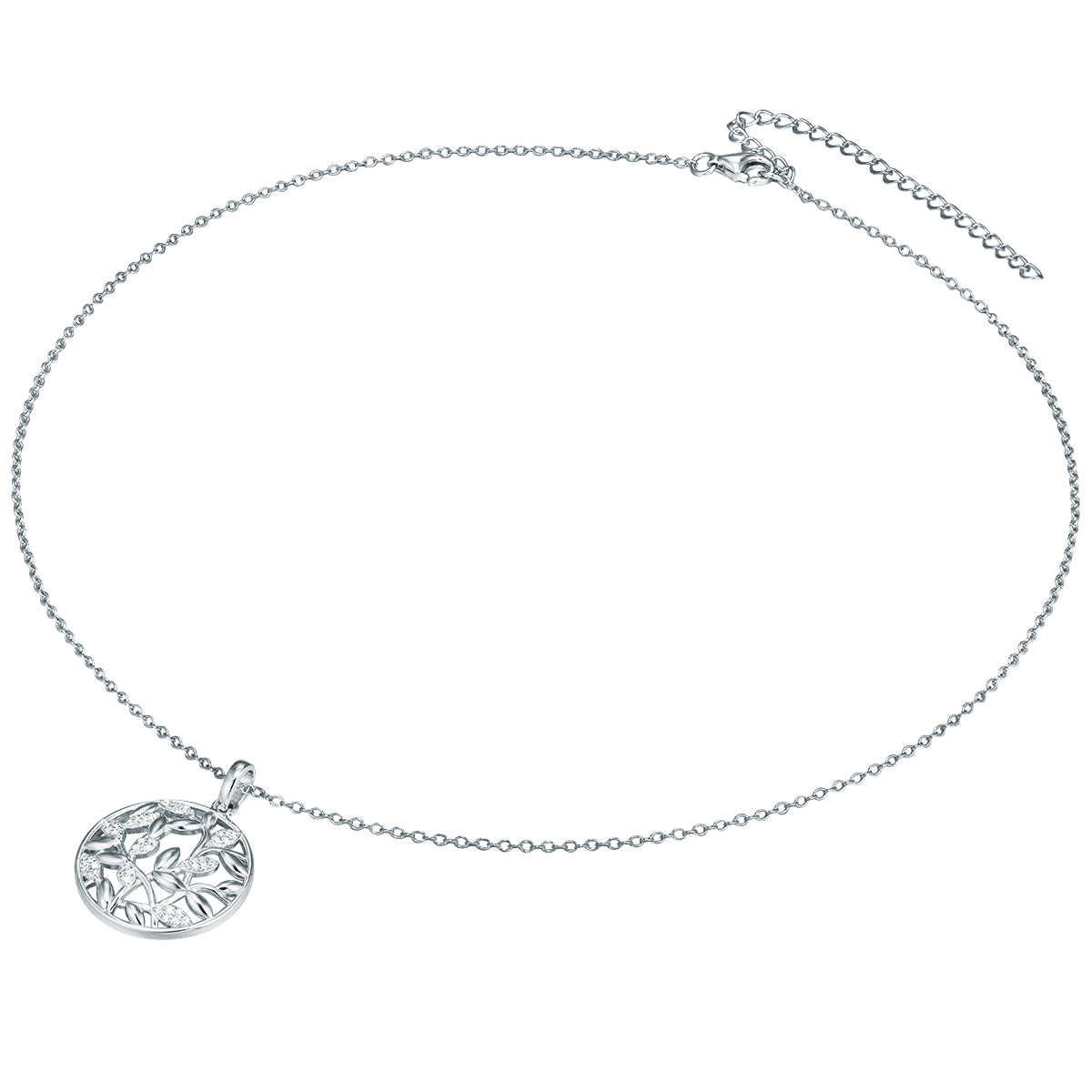 Kette mit Anhänger Sterling Silber Zirkonia weiß