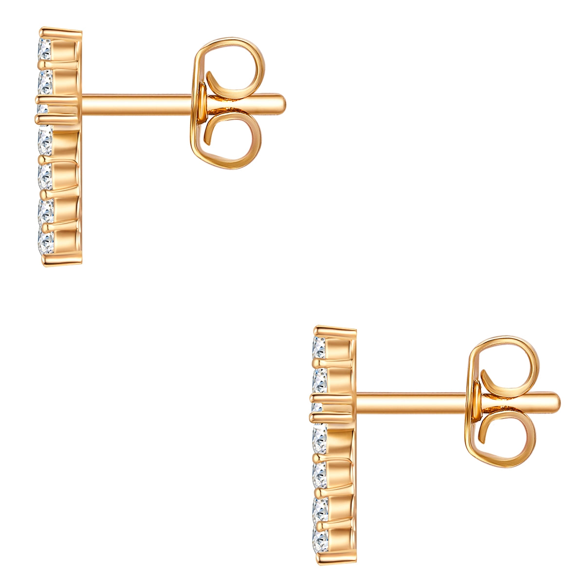 Ohrstecker gelbgold Zirkonia weiß