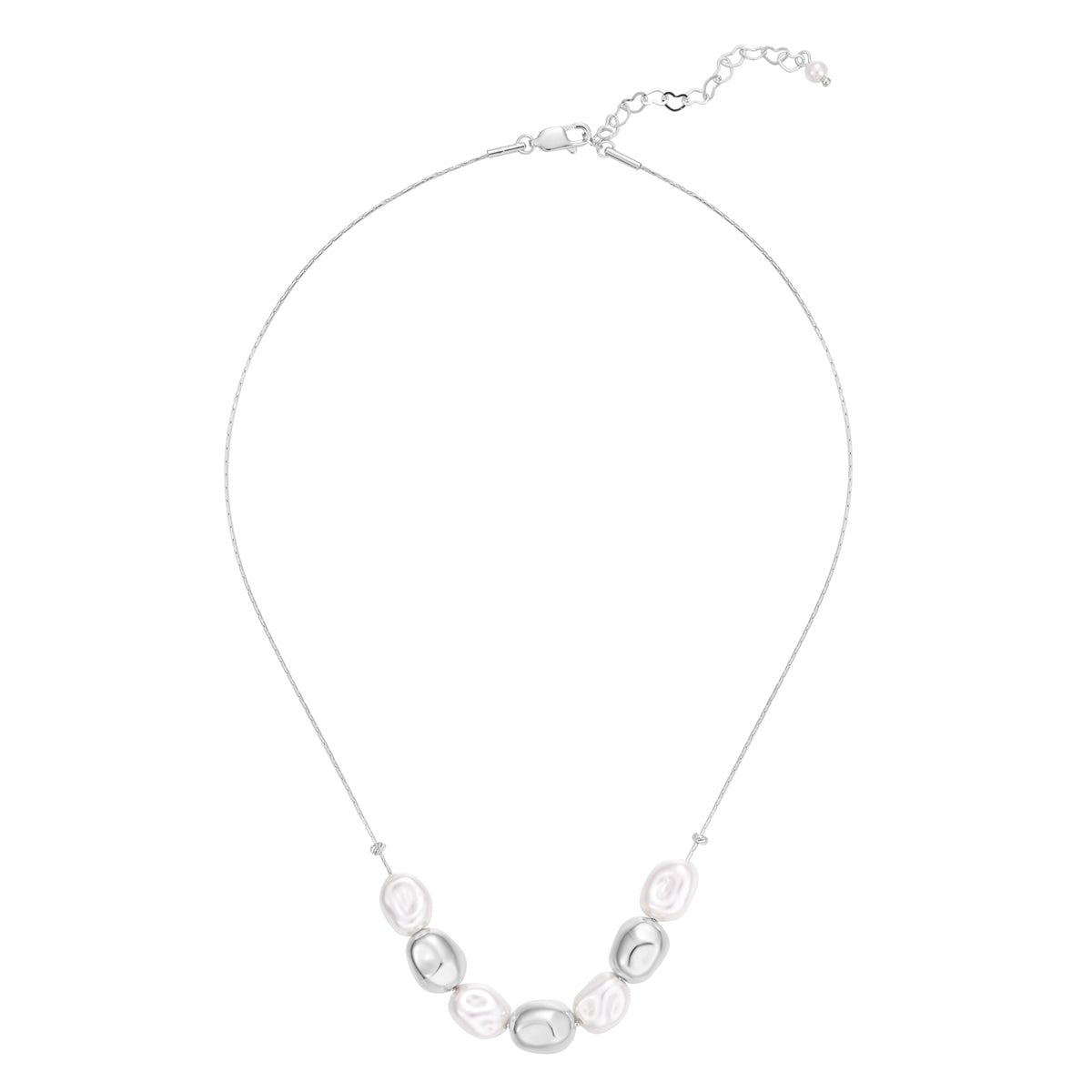 Kette Glasperle weiß