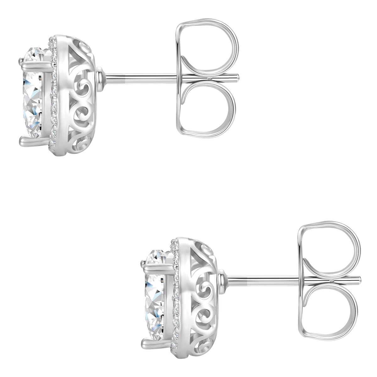 Ohrstecker Zirkonia weiß