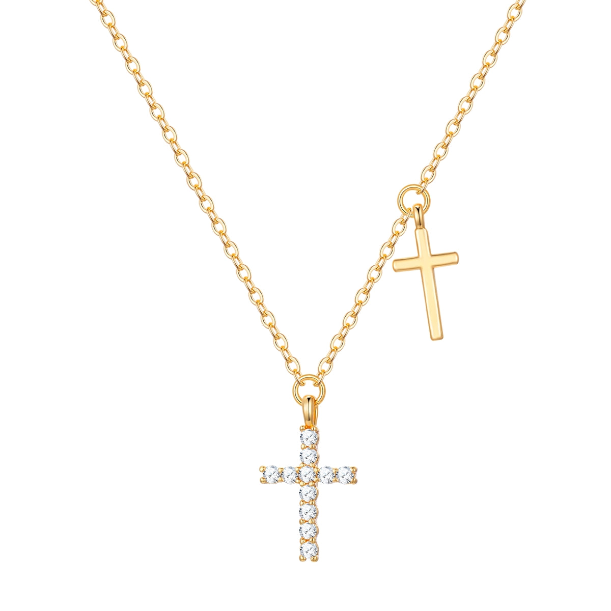 Kette mit Anhänger gelbgold Zirkonia weiß