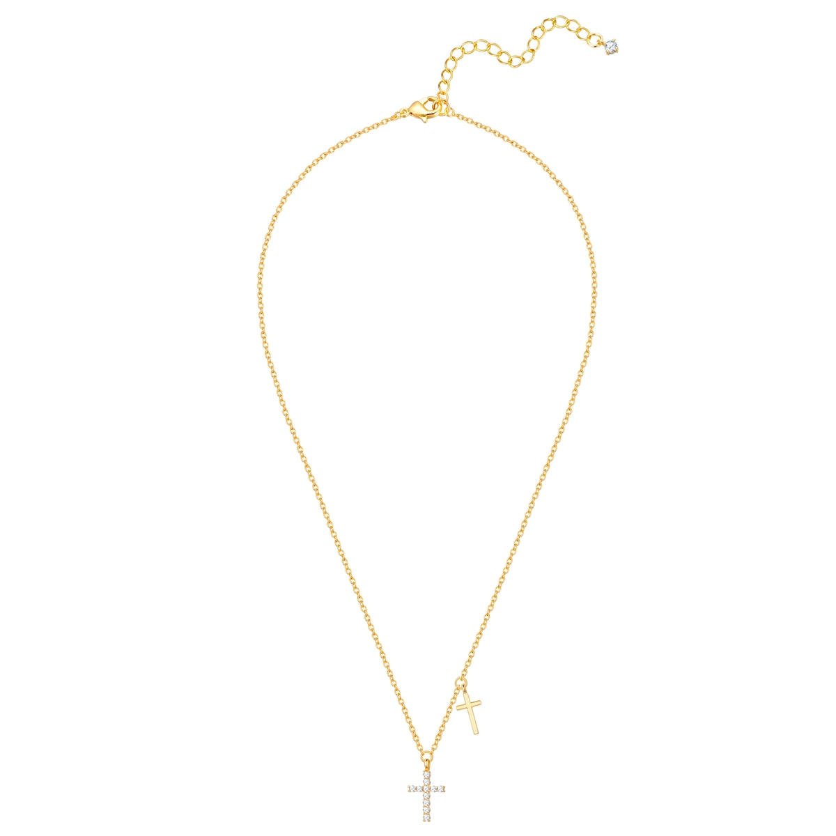 Kette mit Anhänger gelbgold Zirkonia weiß