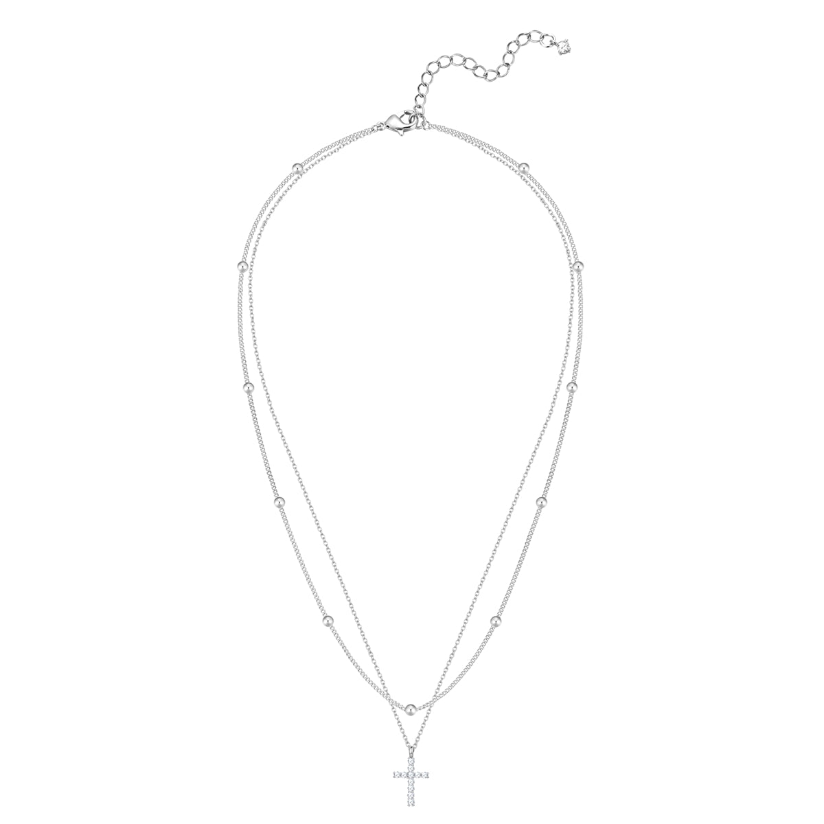 Kette mit Anhänger Zirkonia weiß