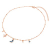 Kette roségold verziert mit Kristallen von Swarovski® bunt