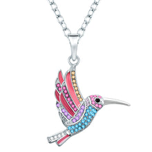 Kette mit Anhänger verziert mit Kristallen von Swarovski® bunt