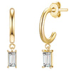 Creolen gelbgold verziert mit Kristallen von Swarovski® weiß