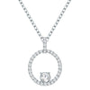 Kette mit Anhänger verziert mit Kristallen von Swarovski® weiß