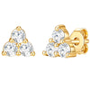 Ohrstecker gelbgold verziert mit Kristallen von Swarovski® weiß