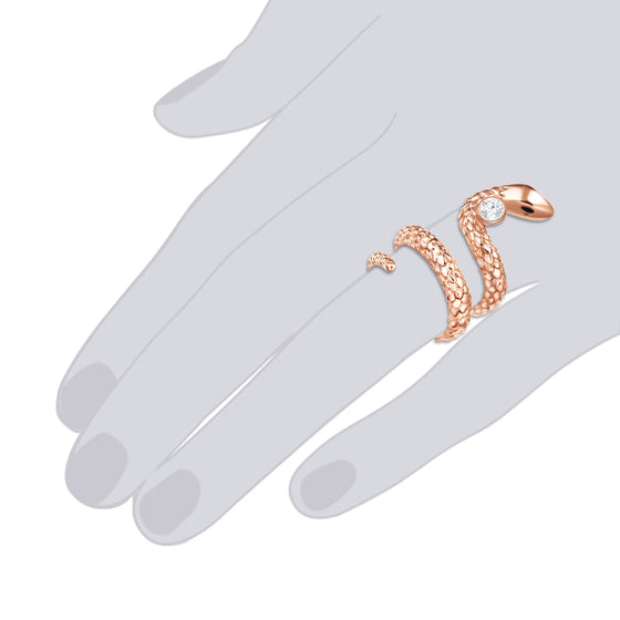 Ring roségold verziert mit Kristallen von Swarovski® weiß