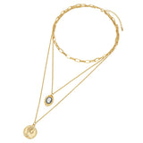 Kette gelbgold Acryl schwarz