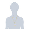 Kette gelbgold Acryl schwarz