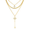 Kette gelbgold Glas weiß