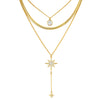 Kette gelbgold Glas weiß