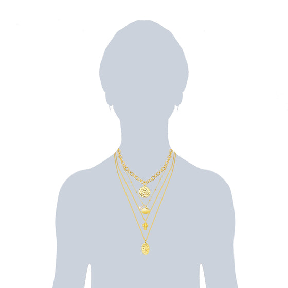Kette gelbgold Muschelkernperle weiß