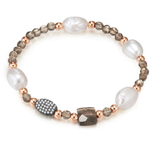  Armband roségold Süßwasser-Zuchtperle weiß Zirkonia weiß