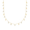 Kette gelbgold Muschelkernperle weiß