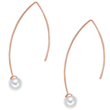 Ohrhänger roségold Muschelkernperle weiß