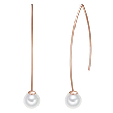  Ohrhänger roségold Muschelkernperle weiß