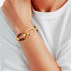 Armband gelbgold verziert mit Kristallen von Swarovski® weiß