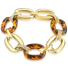  Armband gelbgold verziert mit Kristallen von Swarovski® weiß