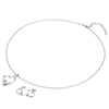 Set (Kette+Ohrstecker) 
 verziert mit Kristallen von Swarovski® weiß
