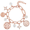 Armband roségold Glas weiß