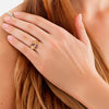 Ring gelbgold verziert mit Kristallen von Swarovski® Colorado Topas Hell  Colorado Topas Dunkel