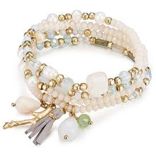  Armband gelbgold Süßwasser-Zuchtperle weiß Kristall bunt