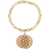 Armband gelbgold Glaskristall weiß