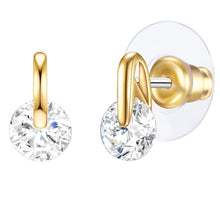  Ohrstecker gelbgold Zirkonia weiß