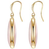 Ohrhänger gelbgold Naturstein rosa