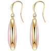 Ohrhänger gelbgold Naturstein rosa