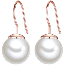  Ohrhänger roségold Muschelkernperle weiß
