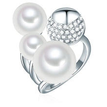  Ring Muschelkernperle weiß Zirkonia weiß