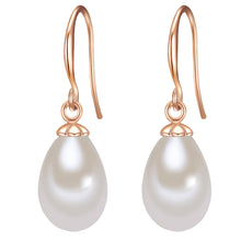  Ohrhänger roségold Muschelkernperle weiß