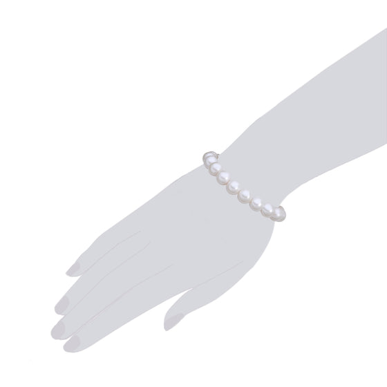 Armband gelbgold Muschelkernperle weiß