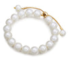 Armband gelbgold Muschelkernperle weiß