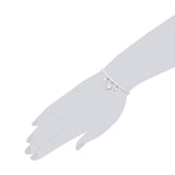 Armband Muschelkernperle weiß Kristall weiß