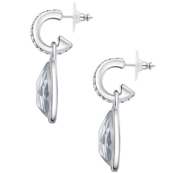 Ohrhänger verziert mit Kristallen von Swarovski® weiß Glaskristall weiß