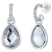  Ohrhänger verziert mit Kristallen von Swarovski® weiß Glaskristall weiß
