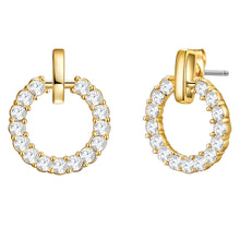  Ohrstecker gelbgold verziert mit Kristallen von Swarovski® weiß